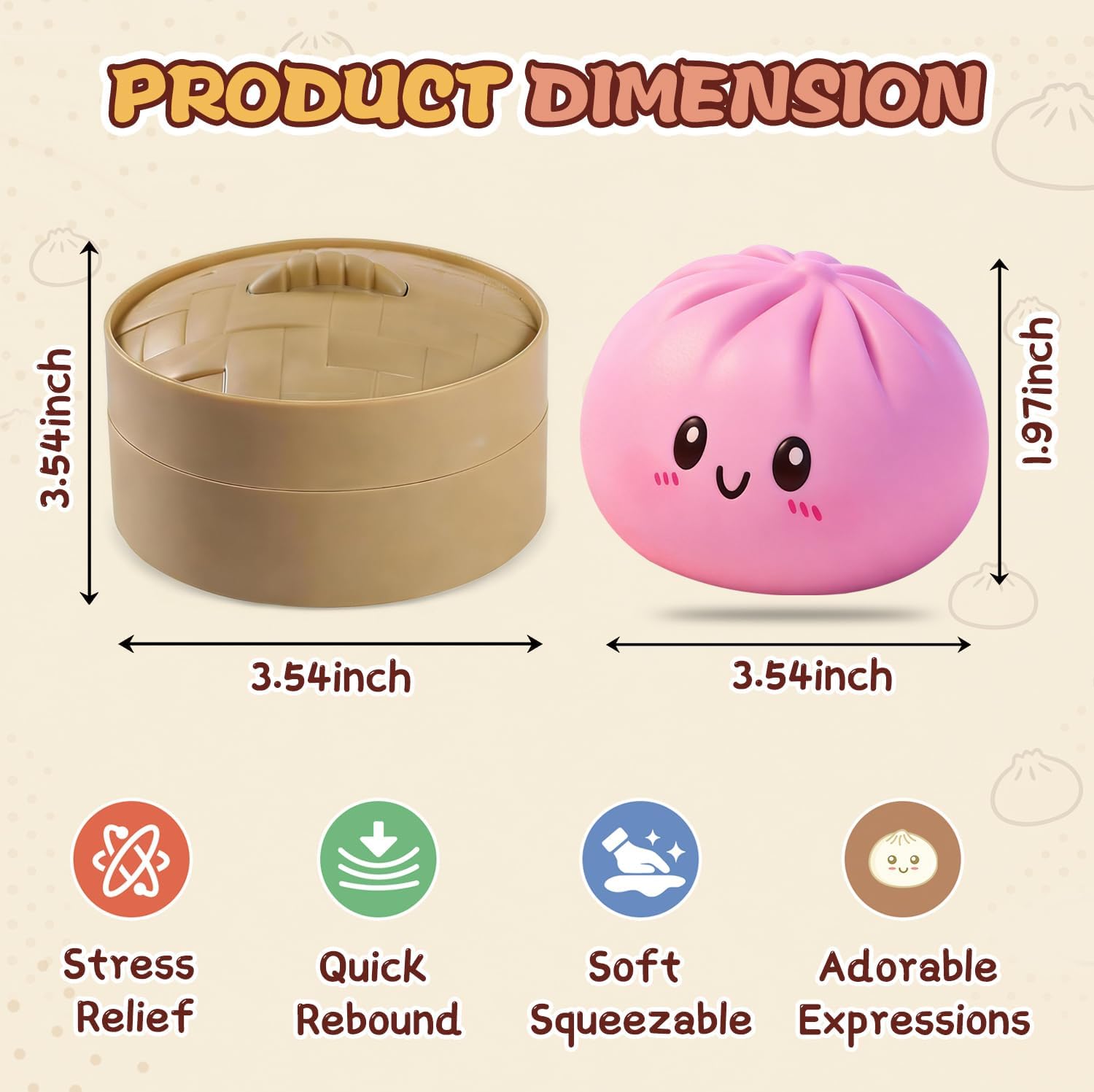 Colorful Dumpling Stress Squishies