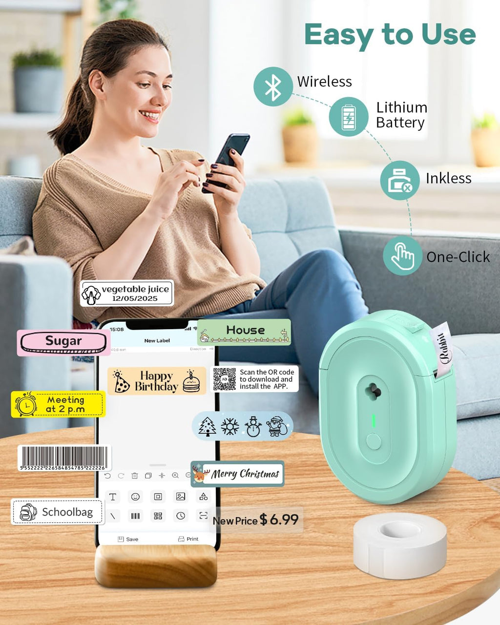 Smart Label Maker for Easy Organization