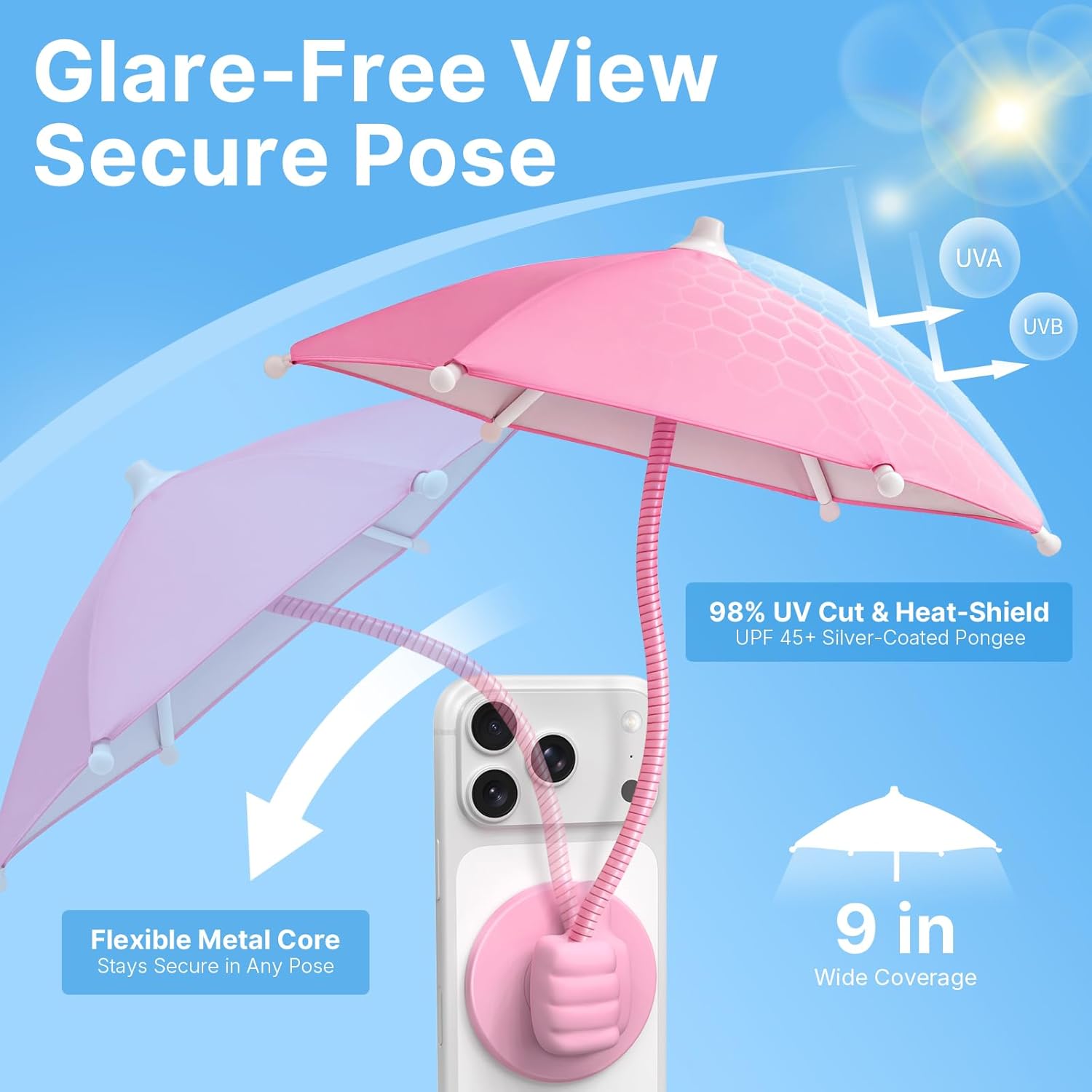 Magnetic Phone Sunshade Umbrella
