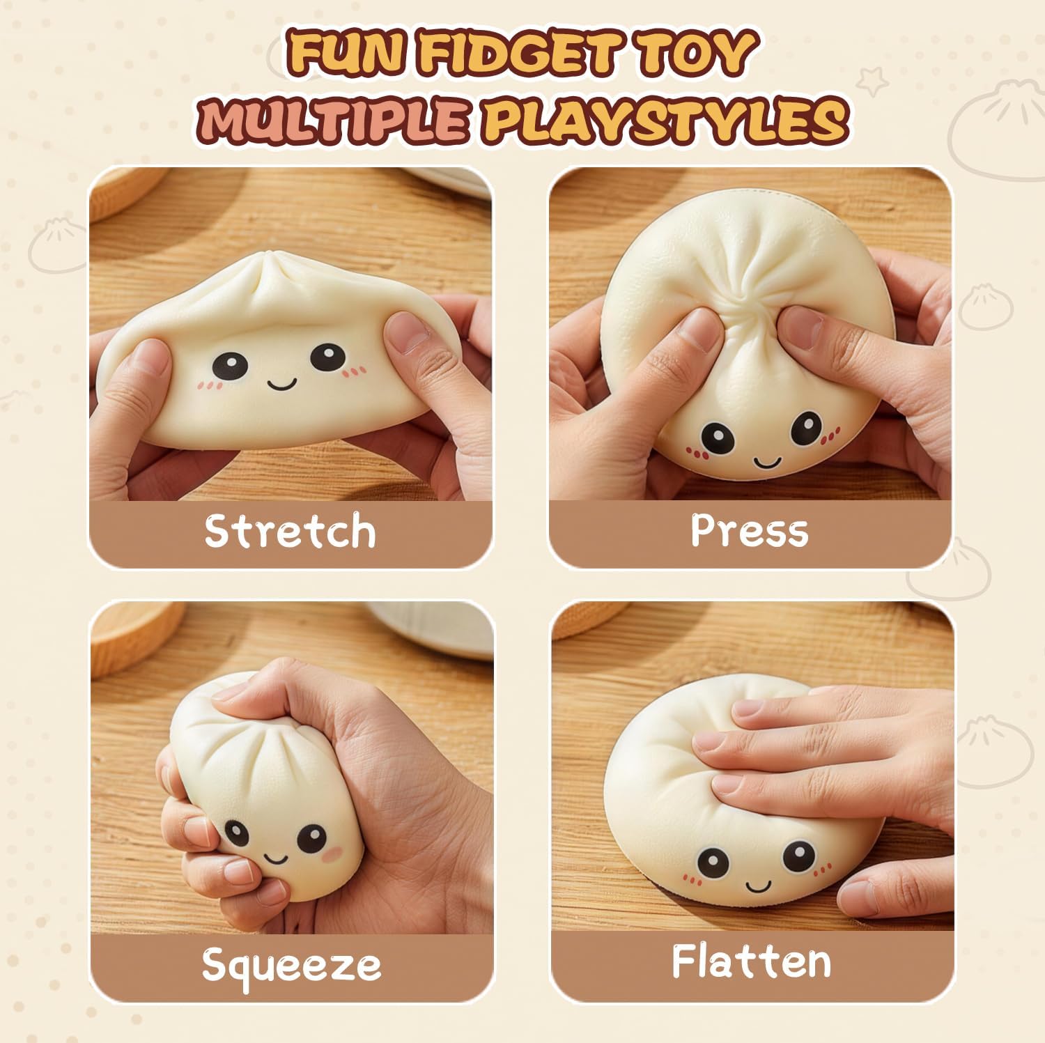 Colorful Dumpling Stress Squishies