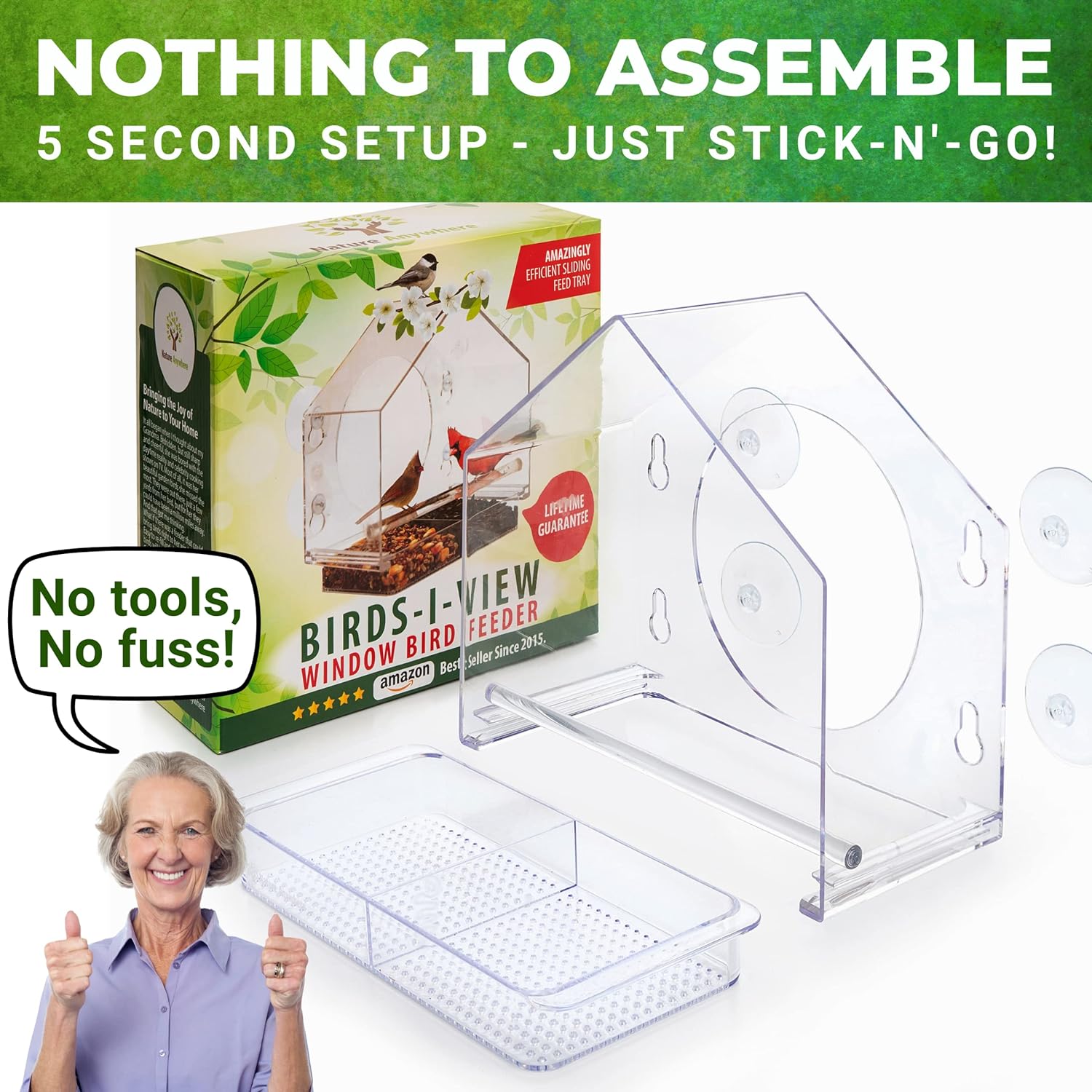 Clear View Window Bird Feeder